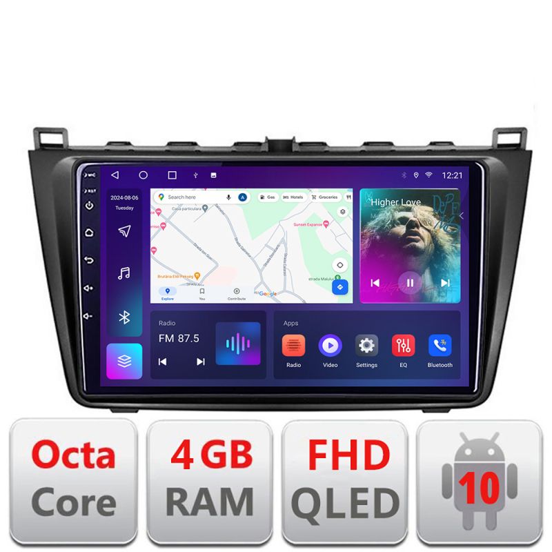 Navigatie Mazda 6 B-012 Android Ecran QLED octa core 4+64 carplay android auto KIT-012+EDT-E309V3