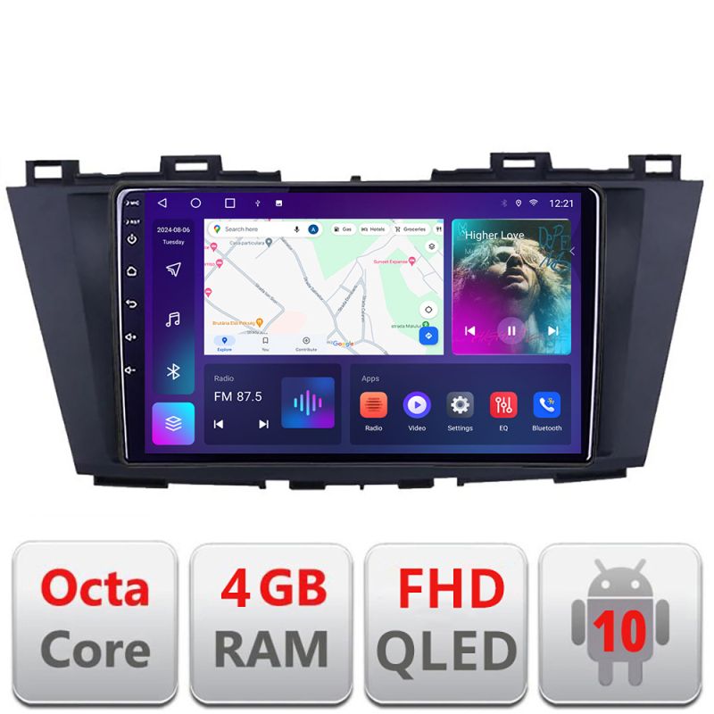 Navigatie Mazda 5 2010-2017 B-117 Android Ecran QLED octa core 4+64 carplay android auto KIT-117+EDT-E309V3