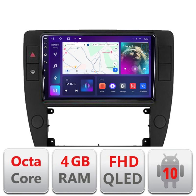 Navigatie Passat B5 1997-2004 Android Ecran QLED octa core 4+64 carplay android auto kit-b5+EDT-E309V3