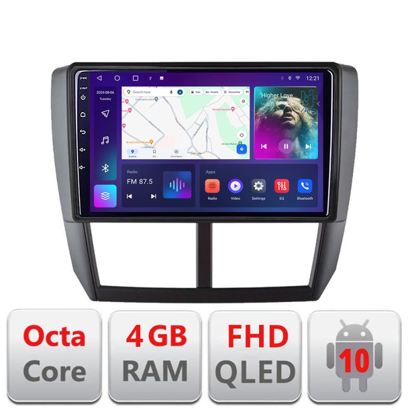 Navigatie Subaru Forester 2007-2013 B-SU01 Android Ecran QLED octa core 4+64 carplay android auto KIT-SU01+EDT-E309V3