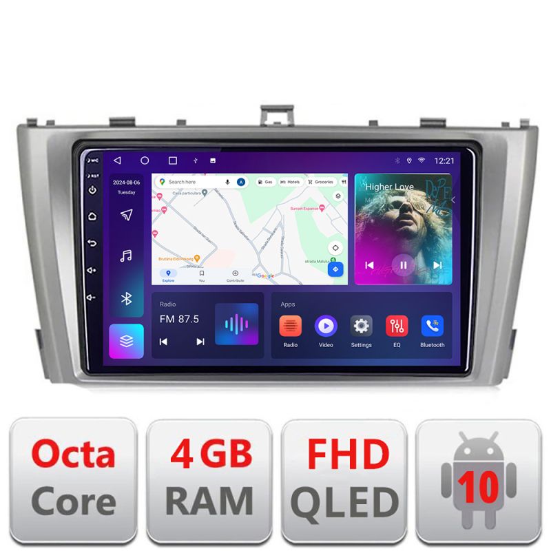 Navigatie Toyota Avensis 2009-2015 B-TY12 Android Ecran QLED octa core 4+64 carplay android auto KIT-TY12+EDT-E309V3