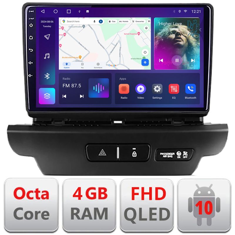 Navigatie Kia Ceed 2018-2020 Android radio gps internet quad core 4+64 carplay android auto KIT-ceed18+EDT-E309v3