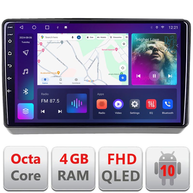 Navigatie Dodge Challenger 2015-2021 Android radio gps internet quad core 4+64 carplay android auto KIT-dart+EDT-E309v3