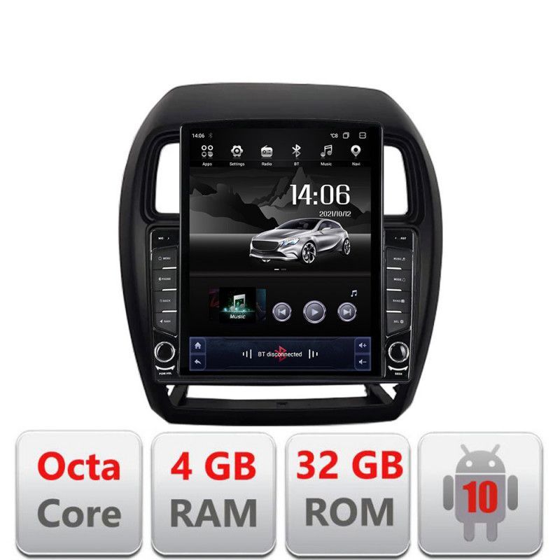 Navigatie Mitsubishi ASX 2017-2021 model facelift Android radio gps internet Octa Core 4+64 LTE Kit-026-facelift+EDT-E709 v1