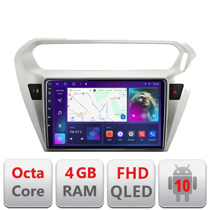 Navigatie Peugeot 301 Citroen C-Elisee B-301 Android Ecran QLED octa core 4+64 carplay android auto KIT-301+EDT-E309V3 v1