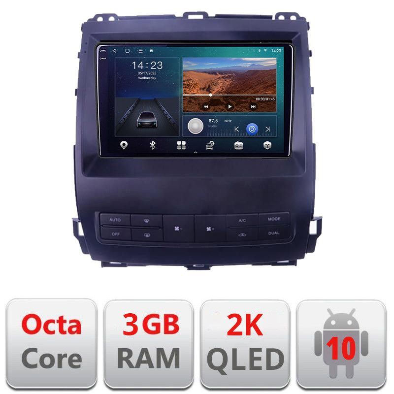 Navigatie Toyota Prado J120 2002-2009 B- j120 Android Ecran 2K QLED octa core 3+32 carplay android auto kit-j120+EDT-E309V3-2K v1