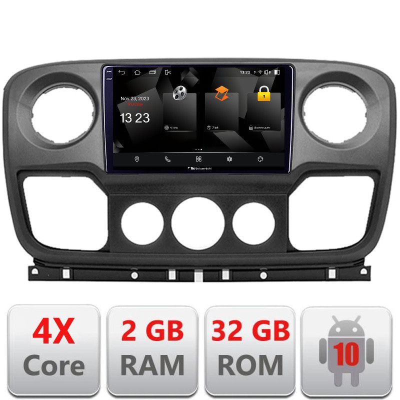 Navigatie Opel Movano, Renault Master 2010-2021 Android Ecran 720P Quad Core 2+32 carplay android auto v2