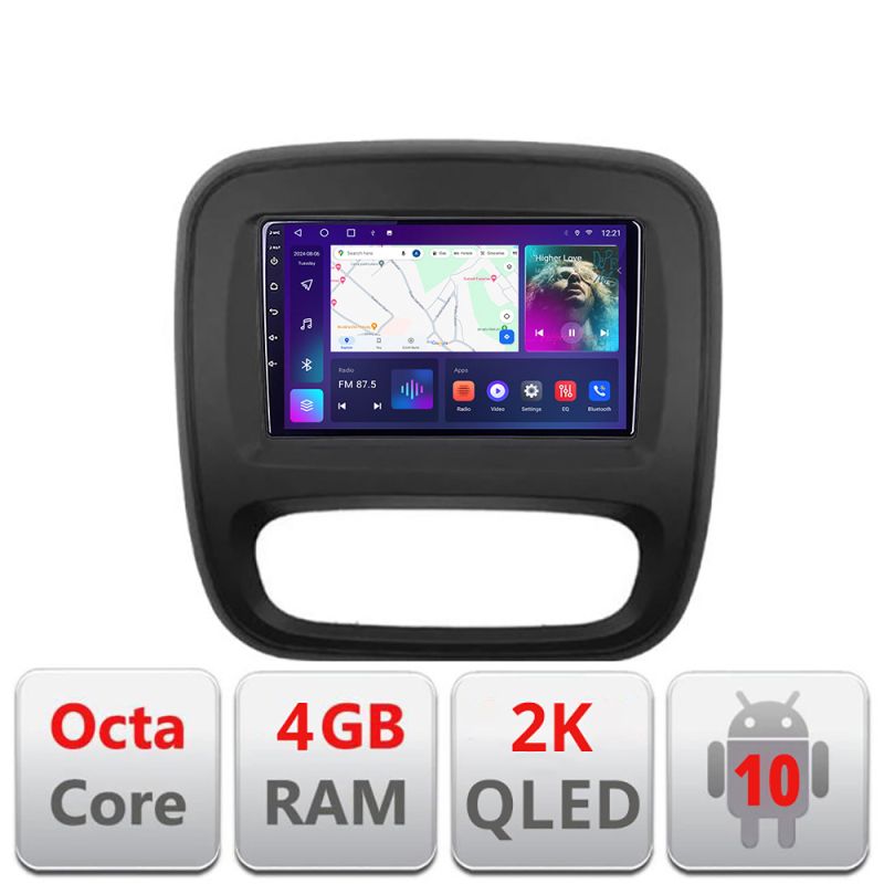 Navigatie Renault Trafic 2014-2017 C-rt09 Android Octa Core Ecran 2K QLED GPS 4G 4+32GB 360 kit-rt09+EDT-E409-2K v1