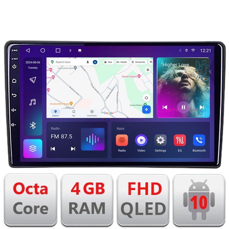 Navigatie Toyota Android radio gps internet quad core 4+64 carplay android auto Kit-toyota-universal+EDT-E309v3 v1