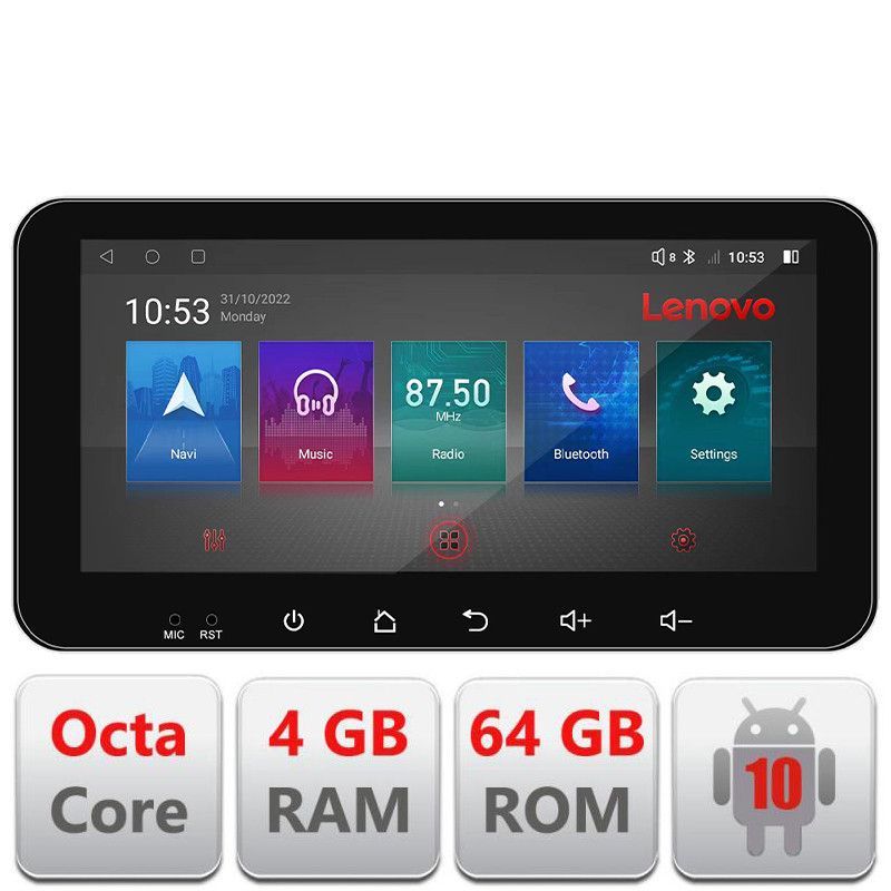 Navigatie Toyota Android radio gps internet Octa Core 4+64 LTE ecran de 10.33\' wide Kit-toyota-universal+EDT-E511-PRO v1