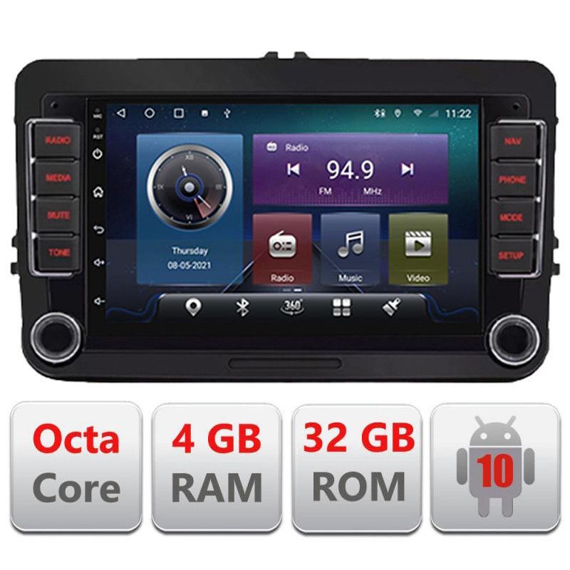 EDOTEC Navigatie VW Skoda Seat Ecran 7" 4+32GB 8Core Android…