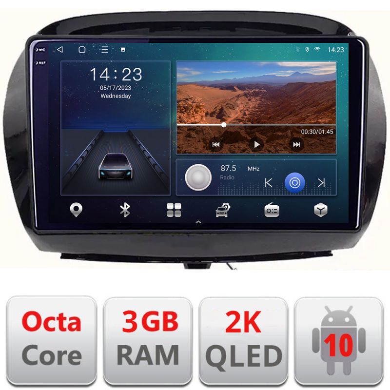 Navigatie dedicata Edonav Honda FR-V 2004-2009 Android ecran Qled 2K Octa Core 3+32 carplay android auto KIT-fr-v+EDT-E309v3-2K