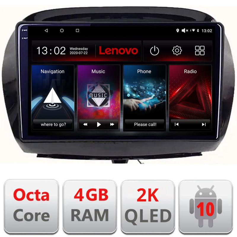 Navigatie dedicata Lenovo Honda FR-V 2004-2009 , Octacore Qualcomm, 4Gb RAM, 64Gb Hdd, 4G, Qled 2K, DSP, Carplay, Bluetooth 