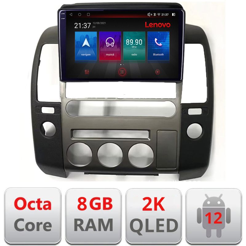 Navigatie dedicata Lenovo Nissan Patfinder NavaraOctacore, 8 Gb RAM, 128 Gb Hdd, 4G, Qled 2K, DSP, Carplay AA, 360,Bluetooth