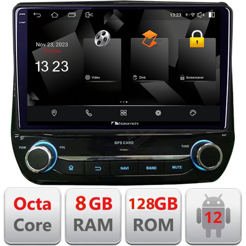 Navigatie dedicata Nakamichi Ford Fiesta 2020- Android radio gps internet octa core 8+128 carplay android auto