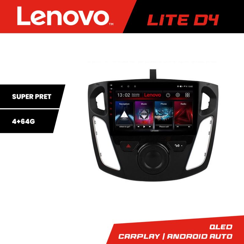 Navigatie Ford Focus 3 Lenovo Kit-150 4+64 GB Android Waze USB Navigatie Internet Youtube Radio