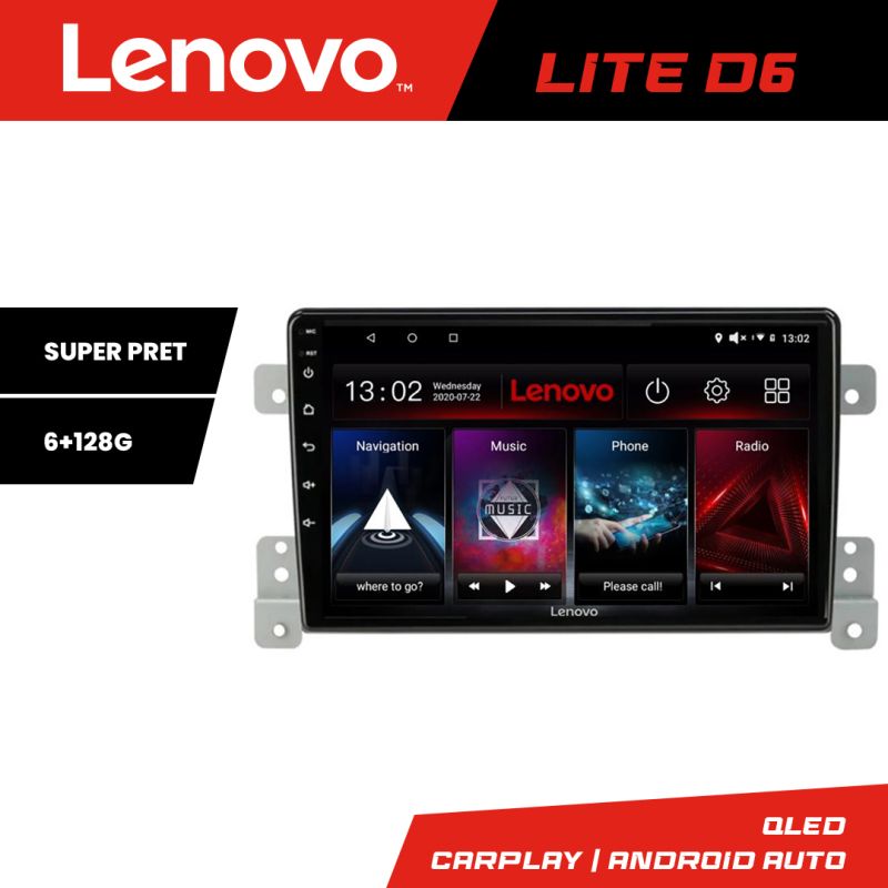 Navigatie Suzuki Grand Vitara Old Quad Core Lenovo Kit-053 8 core 6+128 GB Android Waze USB Navigatie Internet Youtube Radio