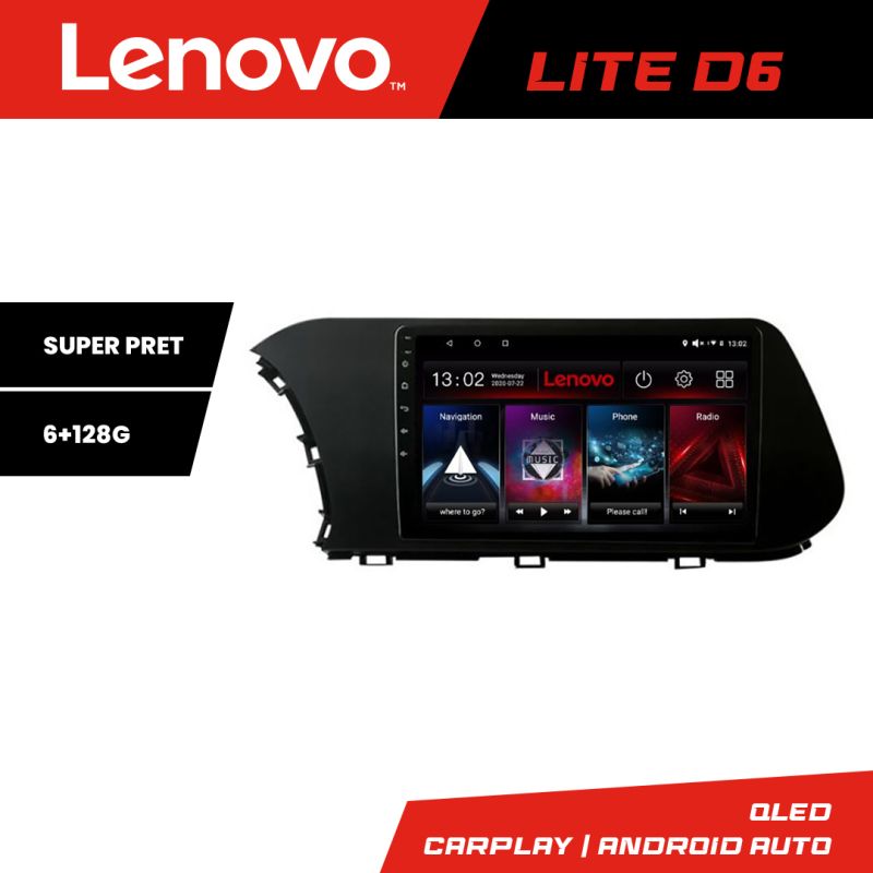 Navigatie Hyundai I20 2020- Lenovo Kit-i20 8 core 6+128 GB Android Waze USB Navigatie Internet Youtube Radio