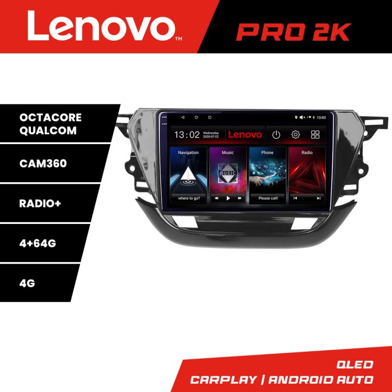 Navigatie Opel Corsa F 2019- Android radio gps internet 8 core QLED 2K 4+64 360 Lenovo