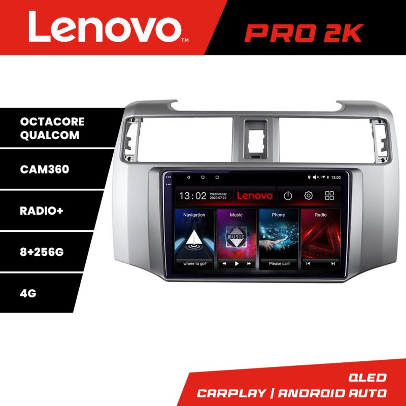 Navigatie Toyota 4runner 2009-2019 Android radio gps internet 8 core QLED 2K 8+256 360 Lenovo