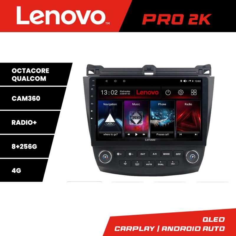 Navigatie Honda Accord 2004-2008 Lenovo Kit-ACCORD cu Android Radio Bluetooth Internet 8 core QLED 2K 8+256 360