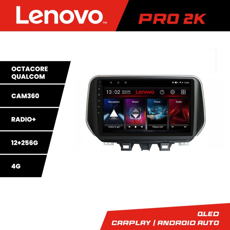 Navigatie Hyundai Tucson 2019 Quad Core Lenovo Kit-1135 8 core QLED 2K 12+256 360 Android Waze USB Navigatie Internet Youtube Radio