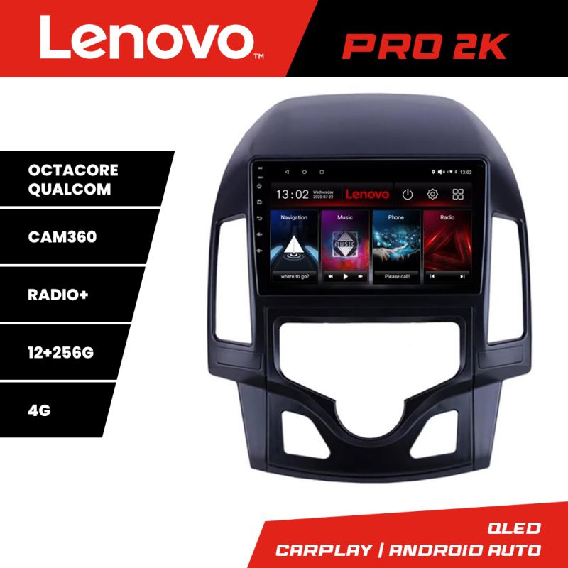 Navigatie Hyundai I30 2009-2012 clima automata Lenovo Kit-I30AUTOMATIC 8 core QLED 2K 12+256 360 Android Waze USB Navigatie Internet Youtube Rad