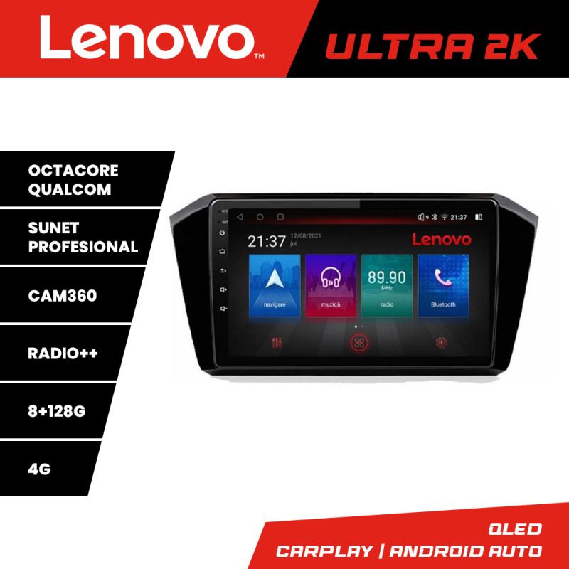 Navigatie Volkswagen Passat 2015- M-518 Octa Core Android Radio Bluetooth GPS WIFI/4G DSP 2K 8+128GB 360 Toslin