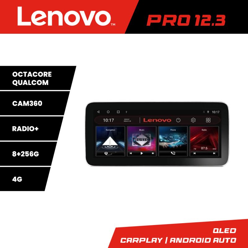 Navigatie Ssangyong Rexton 2019- Lenovo PRO 8+256 12.3 inch qled android 4G DSP gps internet Kit-REXTON