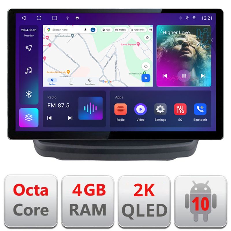 Navigatie Hyundai Genesis Edotec 4+32 2K 13 inch qled android 4G DSP gps internet Kit-GENESYS