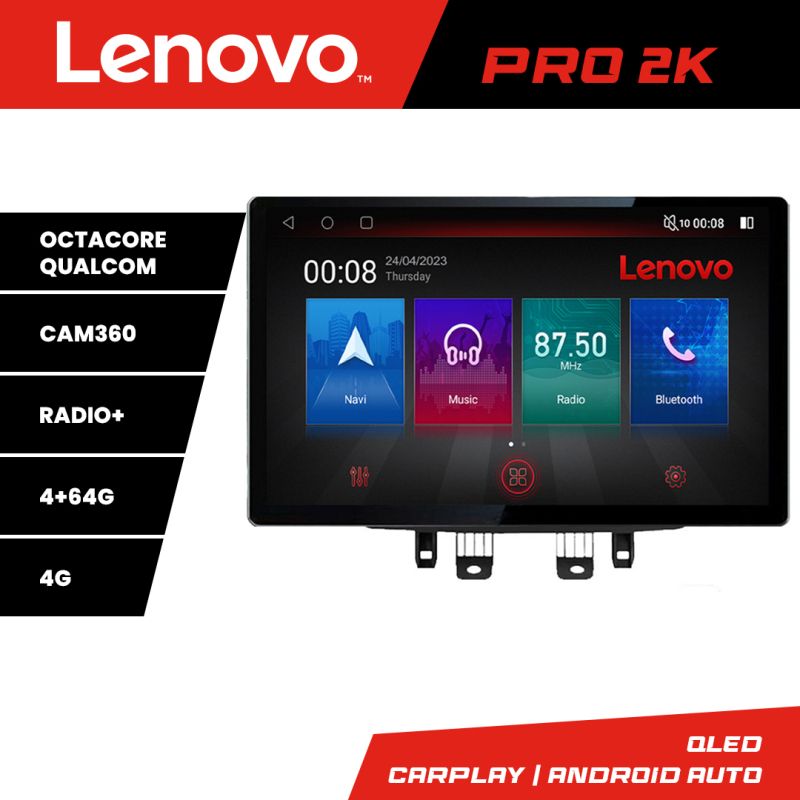 Navigatie Mazda CX-3 Mazda 2 2014-2020 Lenovo PRO 4+64 2K 13 inch qled android 4G DSP gps internet Kit-cx3