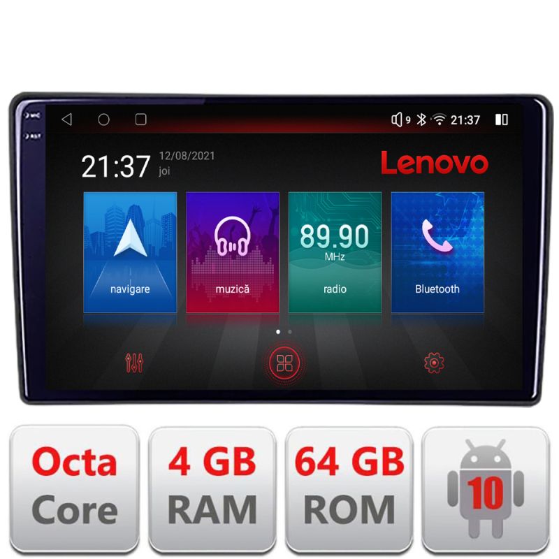 Navigatie dedicata Lenovo Ford Fiesta 2020- Android radio gps internet Octa Core 4+64 LTE Kit-fiesta-2020+EDT-E509-PRO