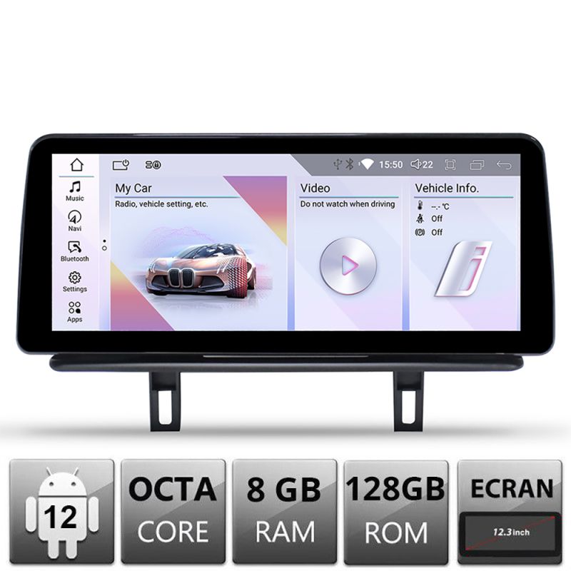 Navigatie dedicata Edotec BMW Seria 1 E87 2003-2008 masini fara ecran de fabrica Android ecran 12.3