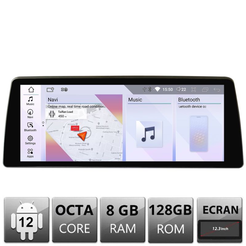 Navigatie BMW Seria 3 E90 2006-2012 cu ecran CCC Android ecran 12.3