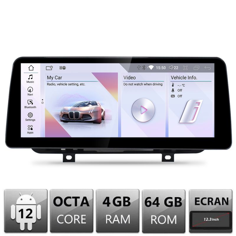 Navigatie BMW Seria 2 F22 F45 2012-2015 NBT Android ecran 12.3