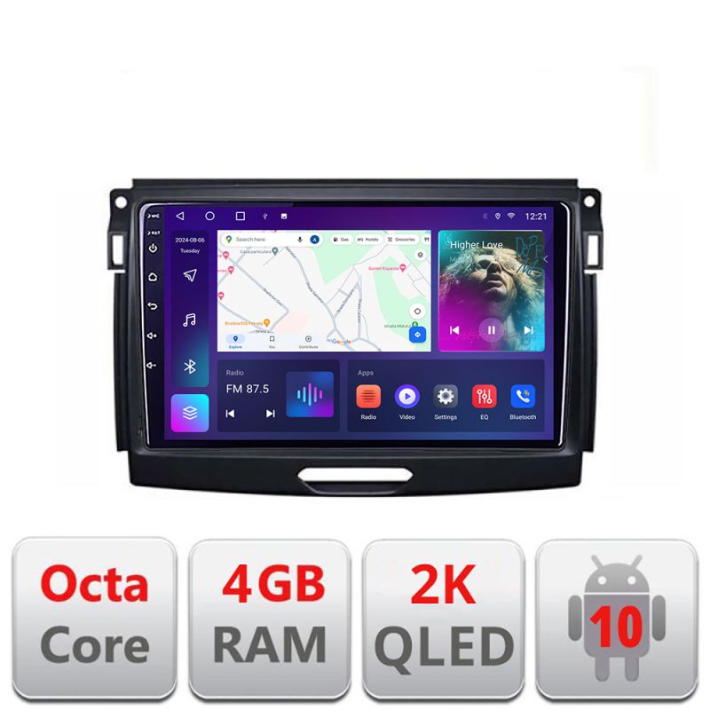 Navigatie Ford Ranger 2015-2020 Android Octa Core Ecran 2K QLED GPS 4G 4+32GB 360