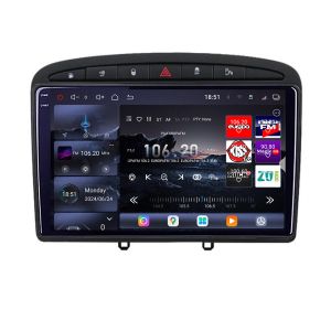 Navigatie Peugeot 308 2007-2014  Edotec Kit-038 8 core QLED 2K 16+512 360 Android Waze USB Navigatie Internet Youtube Radio