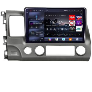 Navigatie Honda Civic Sedan 2005-2011 Edotec Kit-044 8 core QLED 2K 16+512 360 Android Waze USB Navigatie Internet Youtube Radio