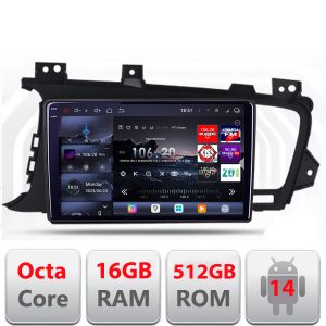 Navigatie Kia Optima 2011-2013 Edotec Kit-091 8 core QLED 2K 16+512 360 Android Waze USB Navigatie Internet Youtube Radio