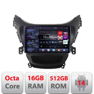 Navigatie Hyundai Elantra 2011-2013 Edotec Kit-092 8 core QLED 2K 16+512 360 Android Waze USB Navigatie Internet Youtube Radio