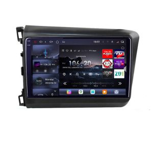 Navigatie Honda Civic 2012-2015 Edotec Kit-132 8 core QLED 2K 16+512 360 Android Waze USB Navigatie Internet Youtube Radio