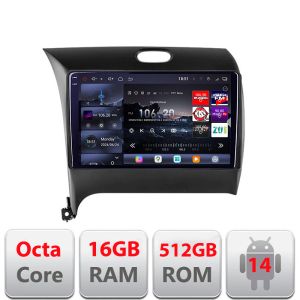 Navigatie Kia Cerato 2013-2017 Edotec Kit-1562 8 core QLED 2K 16+512 360 Android Waze USB Navigatie Internet Youtube Radio