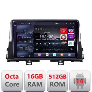 Navigatie Kia Picanto 2016- Edotec Kit-2217 8 core QLED 2K 16+512 360 Android Waze USB Navigatie Internet Youtube Radio