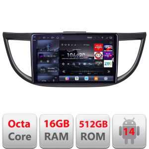 Navigatie Honda CRV 2012-2016 Edotec Kit-469 8 core QLED 2K 16+512 360 Android Waze USB Navigatie Internet Youtube Radio