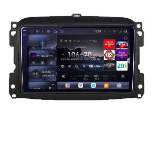 Navigatie Fiat 500L 2012-2017 Edotec Kit-500L 8 core QLED 2K 16+512 360 Android Waze USB Navigatie Internet Youtube Radio