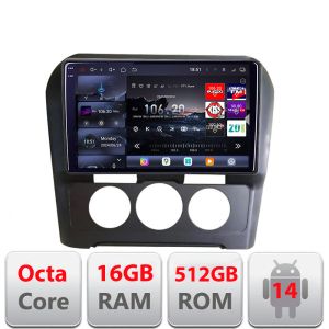 Navigatie Citroen C4 cu clima manuala 2015-2018 Edotec Kit-C4-AC 8 core QLED 2K 16+512 360 Android Waze USB Navigatie Internet Youtube Radio