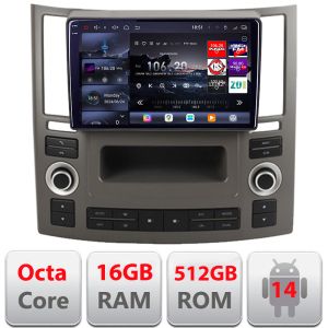 Navigatie Infiniti FX45 2007-2009 Android radio gps internet 8 core QLED 2K 16+512 360 fx45-old+EDT-E209 Edotec