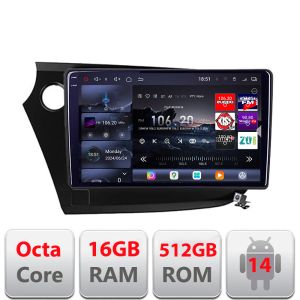 Navigatie Honda Insight 2009-2014 Edotec Kit-insight 8 core QLED 2K 16+512 360 Android Waze USB Navigatie Internet Youtube Radio