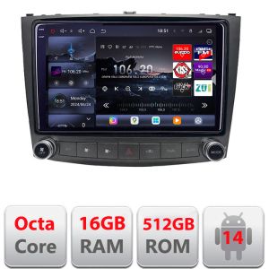 Navigatie Lexus IS 2005-2011 Edotec Kit- IS 8 core QLED 2K 16+512 360 Android Waze USB Navigatie Internet Youtube Radio