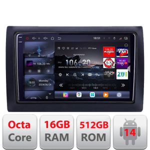 Navigatie Fiat Stilo Edotec Kit-STILO 8 core QLED 2K 16+512 360 Android Waze USB Navigatie Internet Youtube Radio